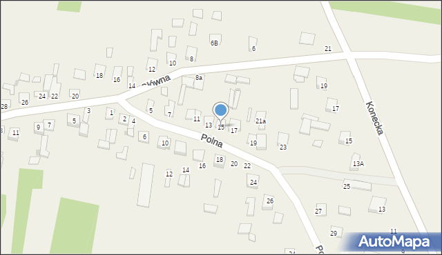 Proćwin, Polna, 15, mapa Proćwin