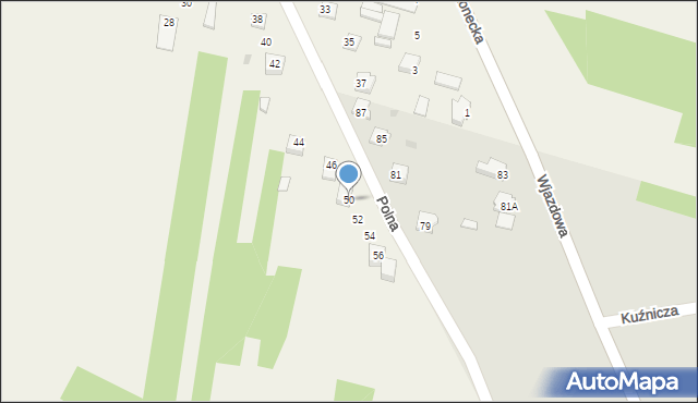 Proćwin, Polna, 50, mapa Proćwin