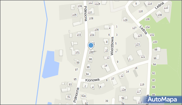 Promnice, Północna, 100, mapa Promnice