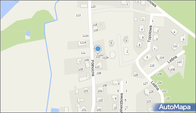 Promnice, Północna, 112, mapa Promnice