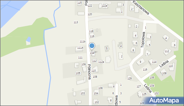 Promnice, Północna, 114, mapa Promnice