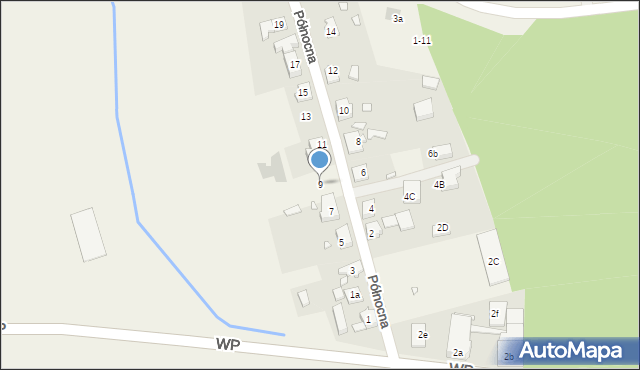 Promnice, Północna, 9, mapa Promnice