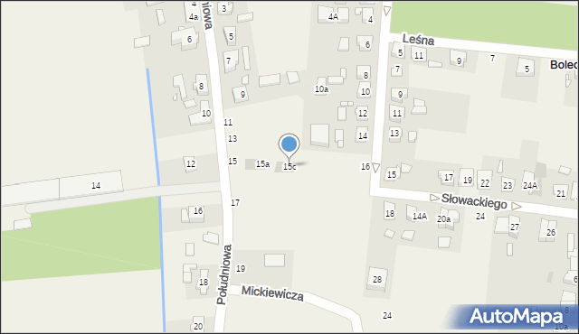 Promnice, Południowa, 15c, mapa Promnice