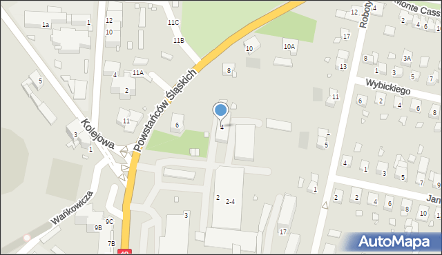 Prudnik, Powstańców Śląskich, 4, mapa Prudnik