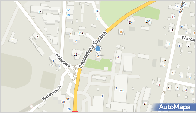 Prudnik, Powstańców Śląskich, 6, mapa Prudnik