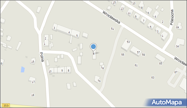 Prusice, Polna, 6, mapa Prusice