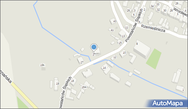 Prusice, Powstańców Śląskich, 17, mapa Prusice