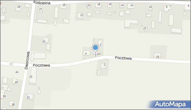 Pruszcz, Pocztowa, 1, mapa Pruszcz