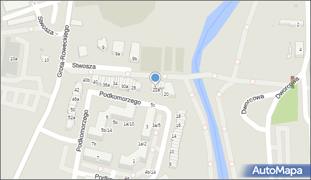 Pruszcz Gdański, Podkomorzego, 22a, mapa Pruszcz Gdański