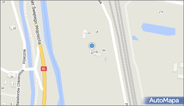 Pruszcz Gdański, Podmiejska, 11, mapa Pruszcz Gdański