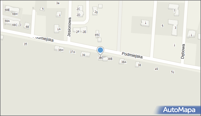 Pruszcz Gdański, Podmiejska, 38C, mapa Pruszcz Gdański