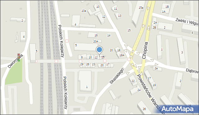 Pruszcz Gdański, Polskich Kolejarzy, 14, mapa Pruszcz Gdański