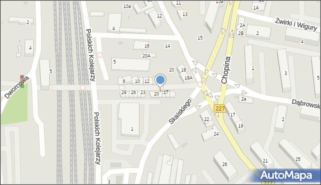 Pruszcz Gdański, Polskich Kolejarzy, 19, mapa Pruszcz Gdański