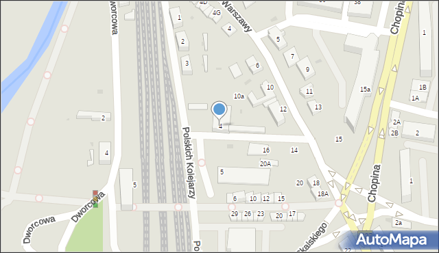 Pruszcz Gdański, Polskich Kolejarzy, 4, mapa Pruszcz Gdański