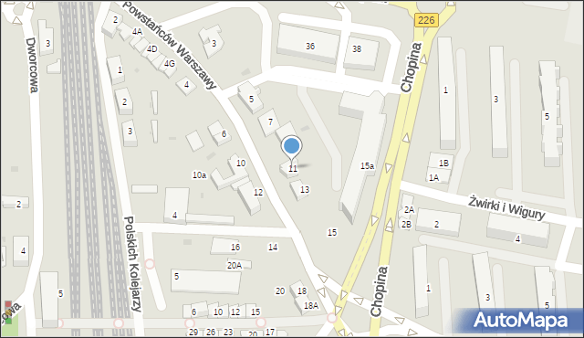 Pruszcz Gdański, Powstańców Warszawy, 11, mapa Pruszcz Gdański