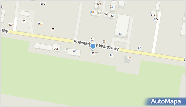 Pruszcz Gdański, Powstańców Warszawy, 32, mapa Pruszcz Gdański