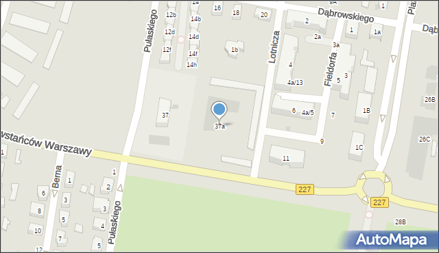 Pruszcz Gdański, Powstańców Warszawy, 37a, mapa Pruszcz Gdański