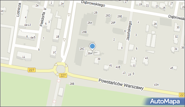 Pruszcz Gdański, Powstańców Warszawy, 39B, mapa Pruszcz Gdański