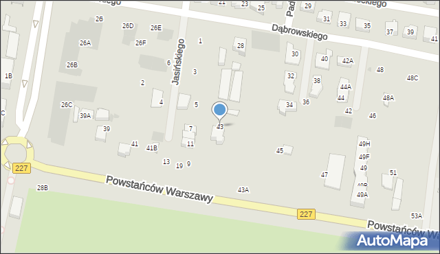Pruszcz Gdański, Powstańców Warszawy, 43, mapa Pruszcz Gdański
