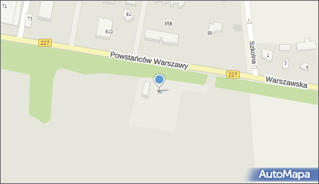 Pruszcz Gdański, Powstańców Warszawy, 50, mapa Pruszcz Gdański