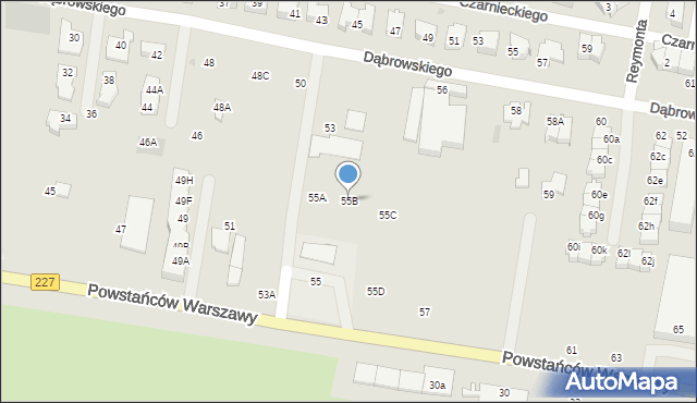 Pruszcz Gdański, Powstańców Warszawy, 55B, mapa Pruszcz Gdański