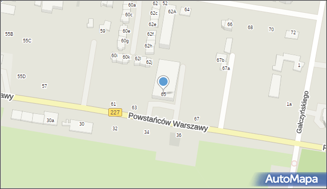 Pruszcz Gdański, Powstańców Warszawy, 65, mapa Pruszcz Gdański