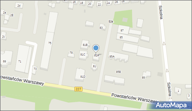 Pruszcz Gdański, Powstańców Warszawy, 81A, mapa Pruszcz Gdański