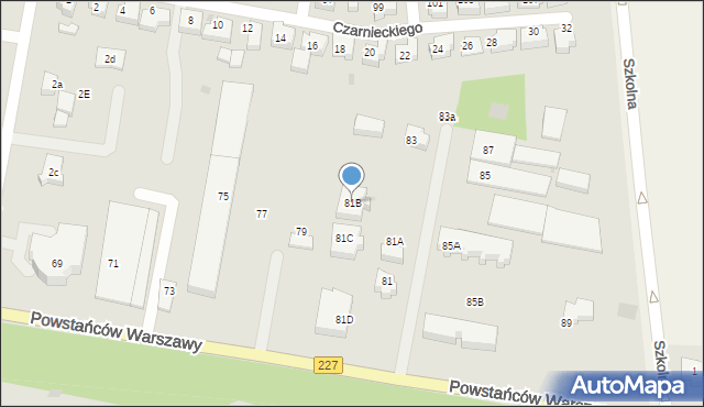 Pruszcz Gdański, Powstańców Warszawy, 81B, mapa Pruszcz Gdański