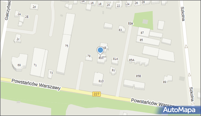 Pruszcz Gdański, Powstańców Warszawy, 81C, mapa Pruszcz Gdański