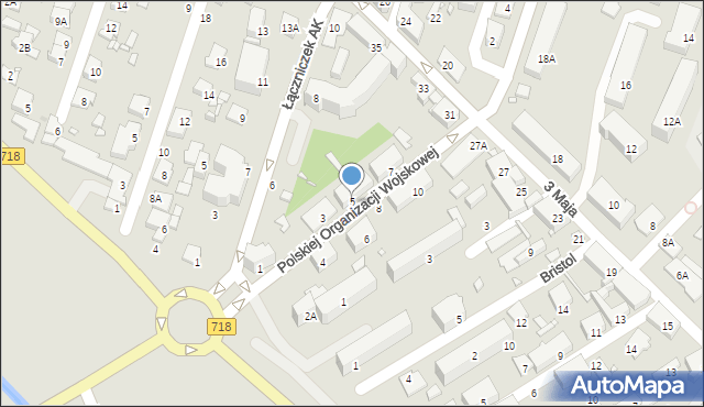 Pruszków, Polskiej Organizacji Wojskowej, 5, mapa Pruszków