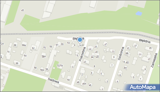 Pruszków, Potrzebna, 7, mapa Pruszków