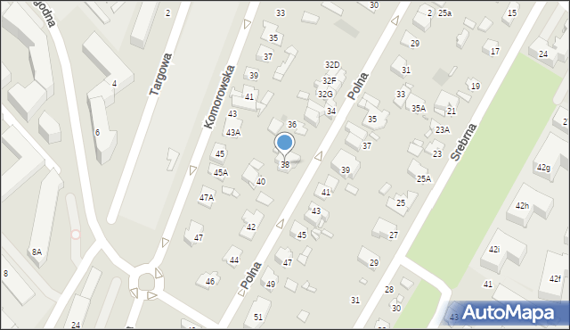 Pruszków, Polna, 38, mapa Pruszków