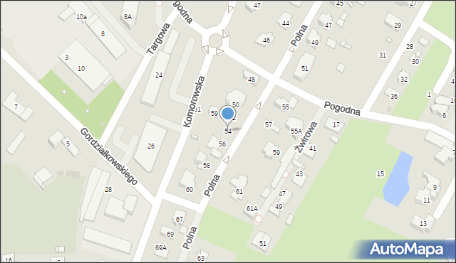 Pruszków, Polna, 54, mapa Pruszków