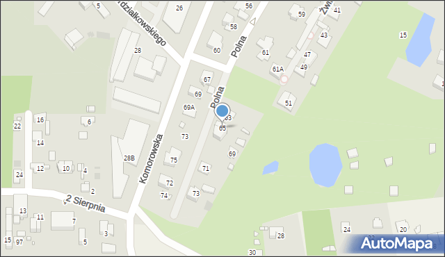 Pruszków, Polna, 65, mapa Pruszków