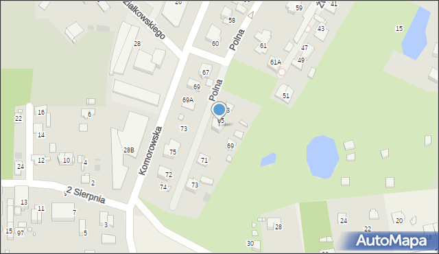 Pruszków, Polna, 67, mapa Pruszków