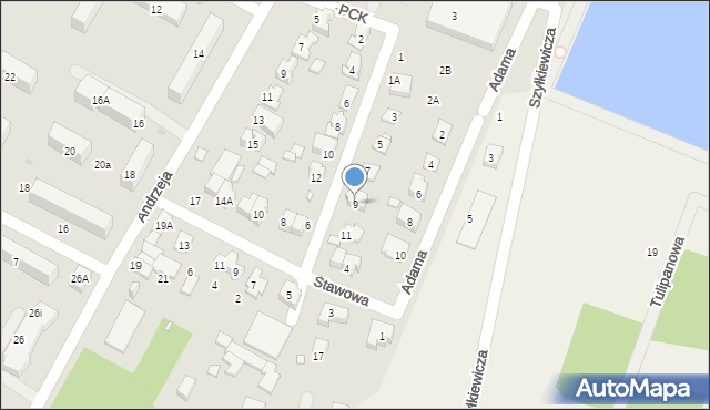 Pruszków, Polskiego Czerwonego Krzyża, 9, mapa Pruszków