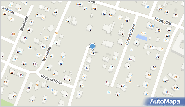 Pruszków, Podmokła, 1A, mapa Pruszków