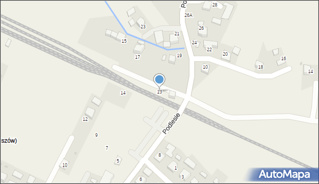 Przeciszów, Podlesie, 13, mapa Przeciszów