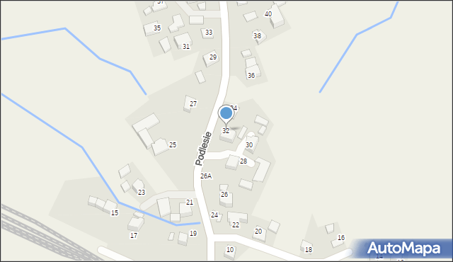 Przeciszów, Podlesie, 32, mapa Przeciszów