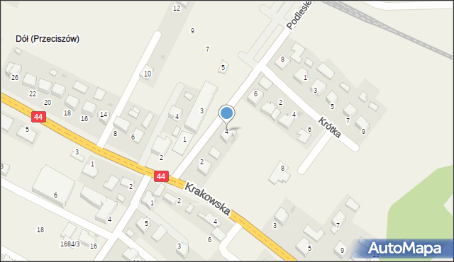 Przeciszów, Podlesie, 4, mapa Przeciszów