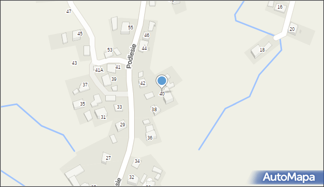 Przeciszów, Podlesie, 40, mapa Przeciszów