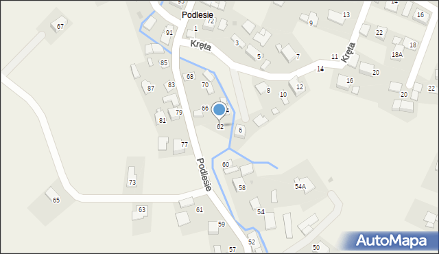 Przeciszów, Podlesie, 62, mapa Przeciszów