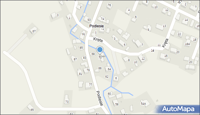 Przeciszów, Podlesie, 70, mapa Przeciszów