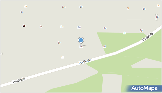 Przecław, Podlesie, 1x, mapa Przecław