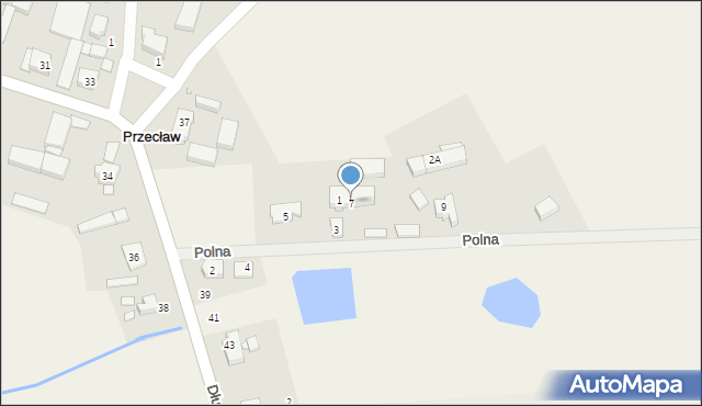 Przecław, Polna, 7, mapa Przecław