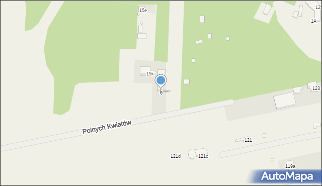 Przeczyce, Polnych Kwiatów, 6, mapa Przeczyce