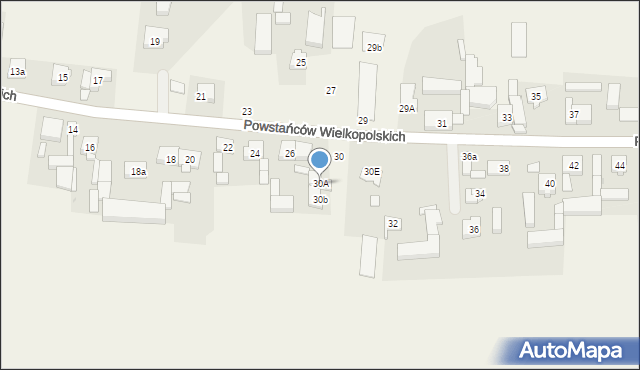 Przemęt, Powstańców Wielkopolskich, 30A, mapa Przemęt