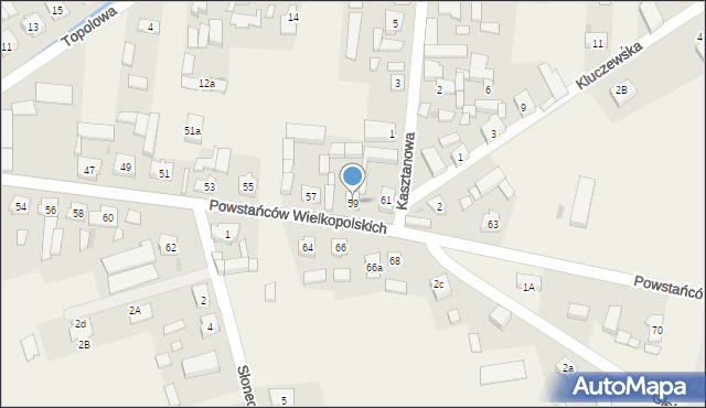 Przemęt, Powstańców Wielkopolskich, 59, mapa Przemęt