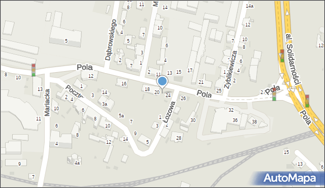 Przemyśl, Pola Wincentego, 22, mapa Przemyśla