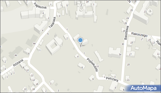 Przemyśl, Popiełuszki Jerzego, bł. ks., 5, mapa Przemyśla